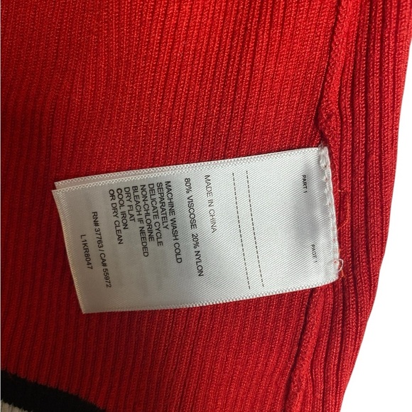 Laundry by Shelli Segal Striped Red and White Top Women Size M - Picture 4 of 5